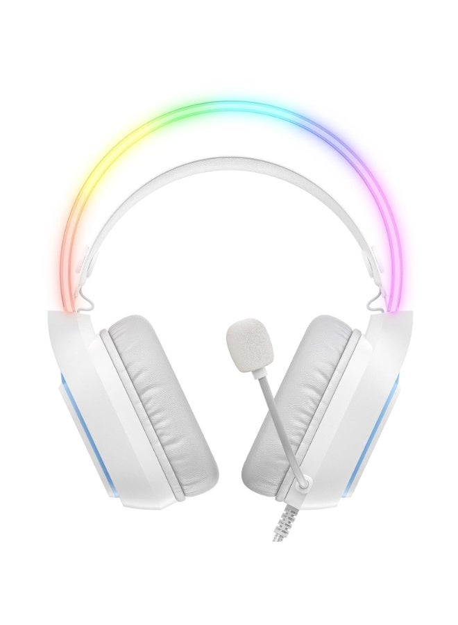onikuma X22 RGB Gaming Headphones, Over-Ear Headset with Microphone, Noise Reduction, Volume Control, LED Light, Durable & Comfortable Design, Compatible with PC, Laptop, PS4, PS5, Xbox - Image 2